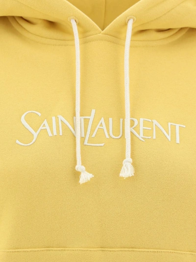 Shop Saint Laurent Sweatshirts In Jaune/naturel