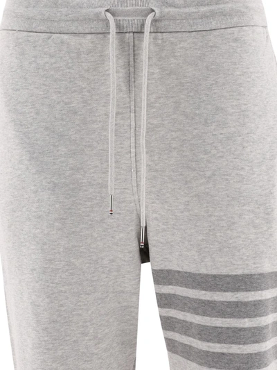 Shop Thom Browne Joggers With 4-bar Detail In Grey