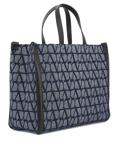Shop Valentino Garavani "toile Iconographe" Tote Bag In Blue
