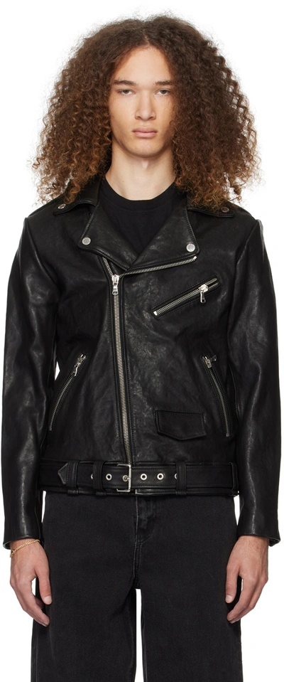 Shop Stolen Girlfriends Club Black Joey Leather Biker Jacket