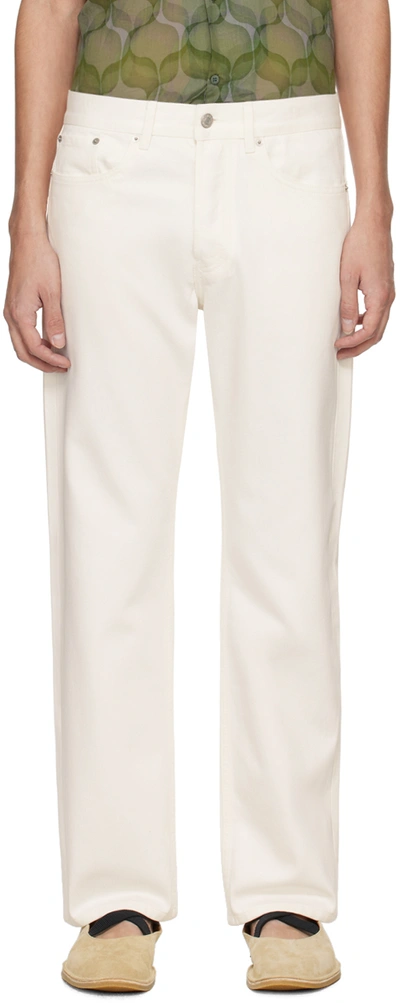 Shop Dries Van Noten Off-white Five-pocket Jeans In 8 Off White