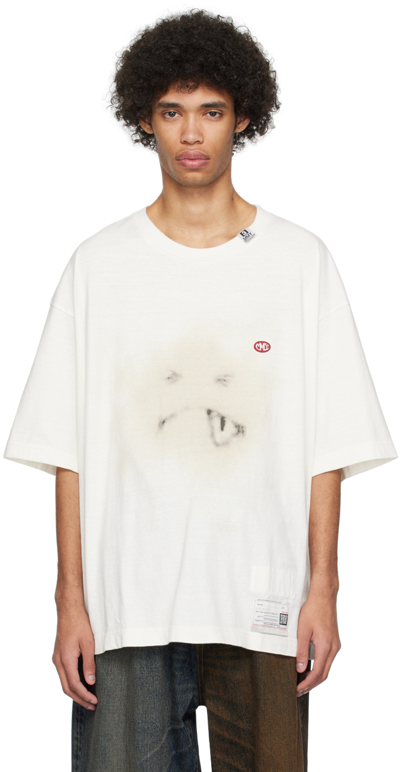 Shop Miharayasuhiro White Smily Face T-shirt