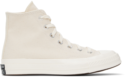 Shop Converse Off-white Chuck 70 Hi Sneakers In Natural/black/egret