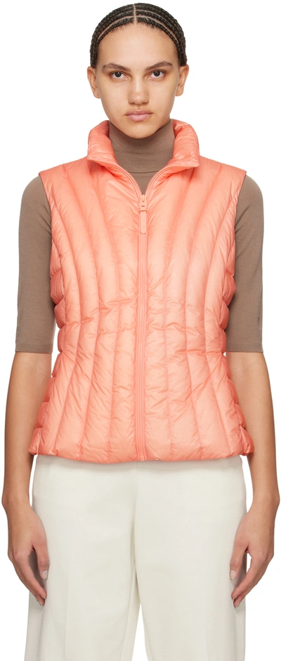 Shop Mackage Pink Lilyan Down Vest In Guava