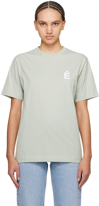 Shop Etudes Studio Green Wonder Patch T-shirt In Grey