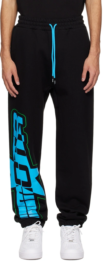 Members Of The Rage Black Graphic Sweatpants In Black