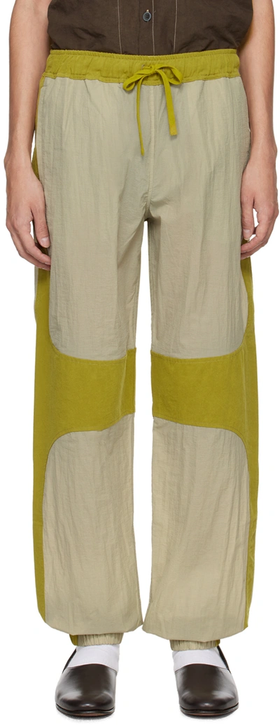 Shop Ranra Gray & Khaki Is Trousers In Kaki Grey