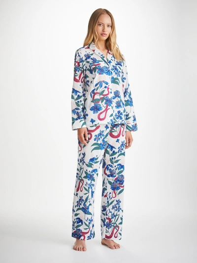 Shop Derek Rose Women's Pyjamas Ledbury 68 Cotton Batiste Multi