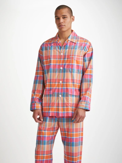 Shop Derek Rose Men's Classic Fit Pyjamas Barker 36 Cotton Multi