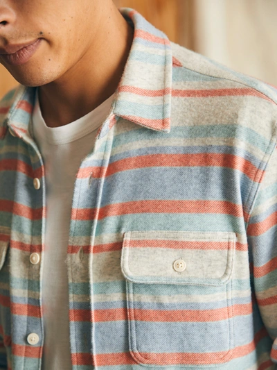 Shop Faherty Legend&trade; Sweater Shirt (tall) In Coral Reef Stripe
