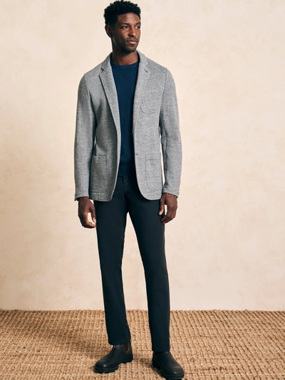 Shop Faherty Inlet Knit Blazer (tall) In Medium Grey Melange