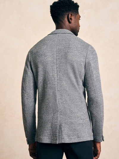 Faherty Inlet Knit Blazer In Medium Grey Melange In Medium Grey Melange
