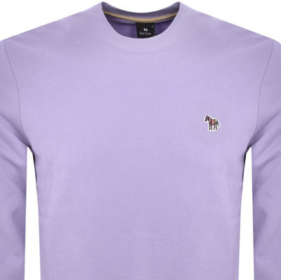 Shop Paul Smith Regular Fit Sweatshirt Lilac