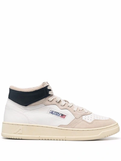 Shop Autry 'medalist Mid' Sneakers In White