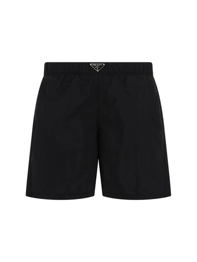 Shop Prada Swimwear In Nero