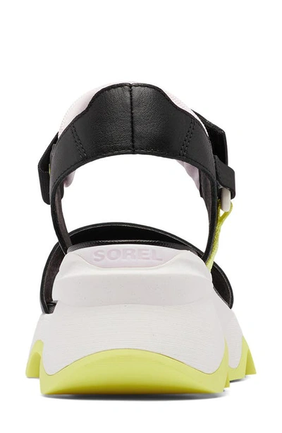 Shop Sorel Kinetic™ Y-strap Sandal In Black/ Radiation