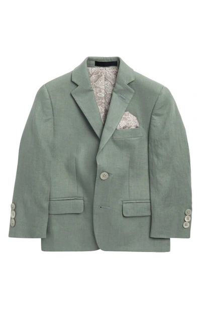 Shop Ralph Lauren Kids' Two-button Notch Collar Suit Jacket In Sage