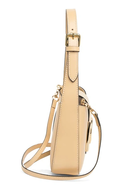 Shop Valentino By Mario Valentino Kai Super V Leather Satchel In Creamy