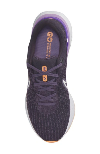 Shop Nike React Infinity Flyknit Running Shoe In Purple/ White/ Purple/ White