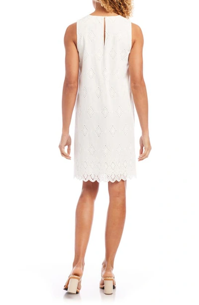Shop Karen Kane Cotton Eyelet Shift Dress In Off White