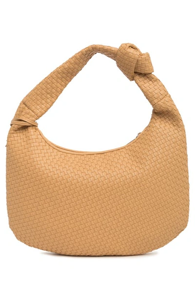 Shop Anne Klein Woven Shoulder Bag In Latte