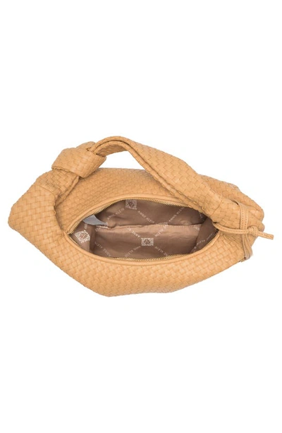 Shop Anne Klein Woven Shoulder Bag In Latte