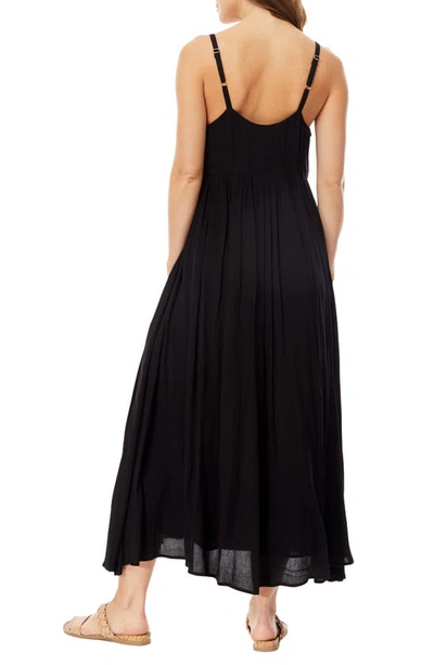 By Design Sasha Crinkle Maxi Dress In Black