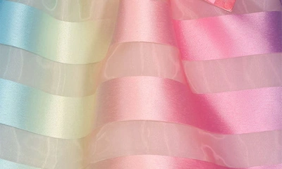 Shop Iris & Ivy Rainbow Stripe Dress In Multi