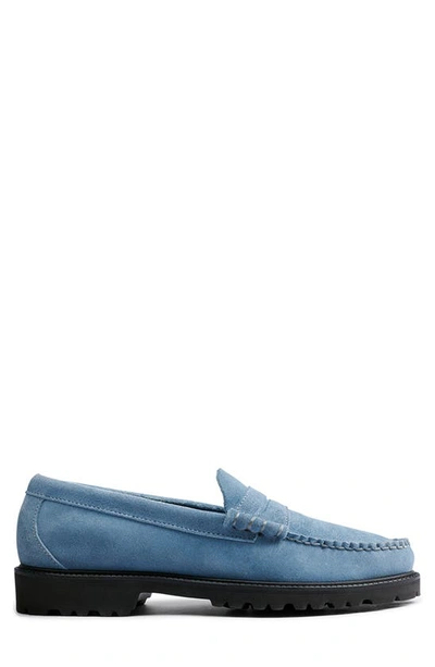Bass Larson Lug Sole Loafer In Dusty Blue