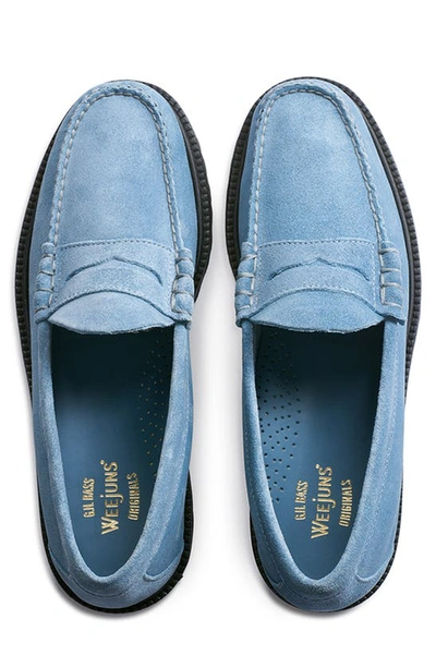 Bass Larson Lug Sole Loafer In Dusty Blue