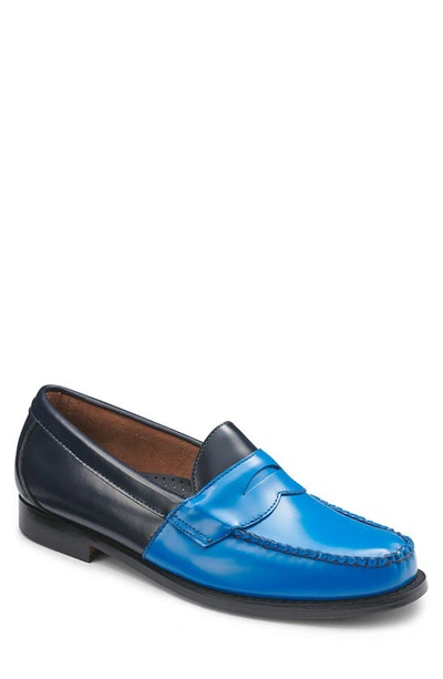 Shop G.h. Bass & Co. Logan Colorblock Penny Loafer In Navy/ Blue