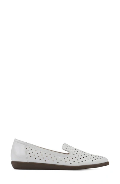 Shop Cliffs By White Mountain Melodic Perforated Loafer In White/ Smooth