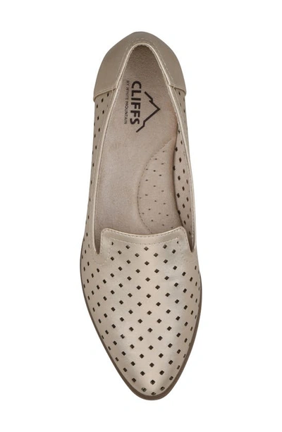 Shop Cliffs By White Mountain Melodic Perforated Loafer In Platino/ Metallic/ Smooth