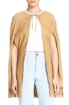 ALICE AND OLIVIA 'Lyn' Suede Fringe Cape