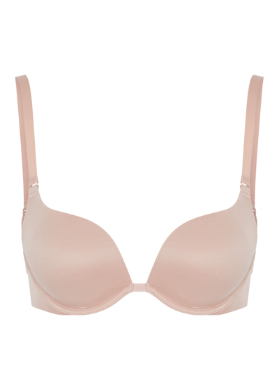 Shop Wolford Sheer Touch Satin Push-up Bra In Rose