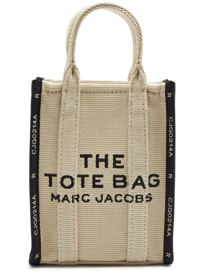 Shop Marc Jacobs The Phone Tote Canvas Cross-body Bag In Cream