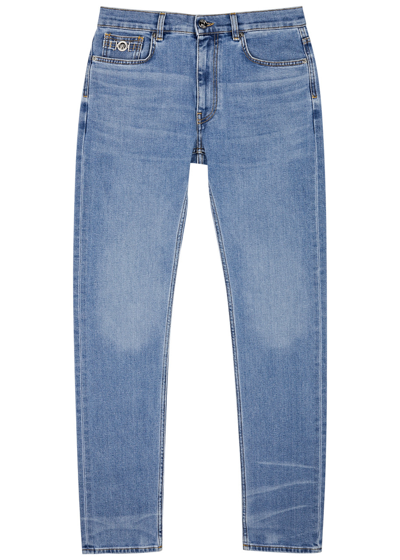 Shop Versace Slim-leg Jeans In Blue
