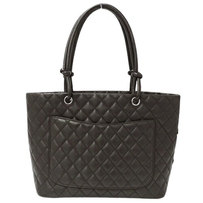 Pre-owned Chanel Cambon Brown Leather Tote Bag ()