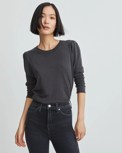 Shop Veronica Beard Mason Baseball Tee In Charcoal