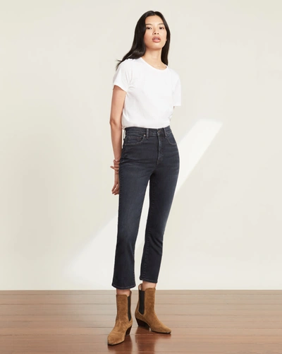 Shop Veronica Beard Carly Kick-flare Jean In Dark Ink