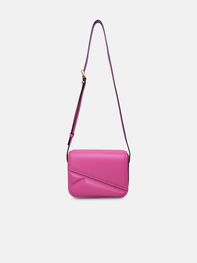 Shop Wandler Medium 'oscar Trunk' Bag In Pink Calf Leather In Fuchsia