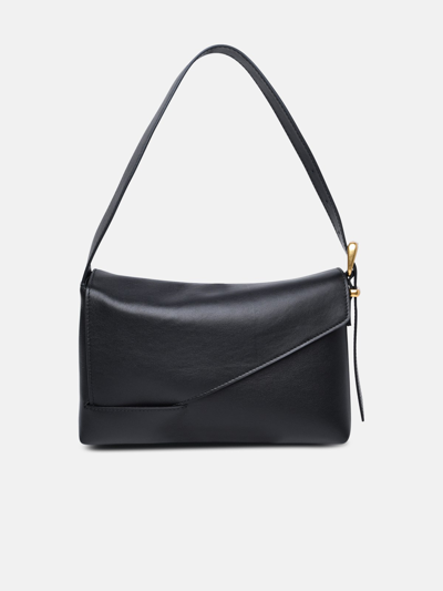 Shop Wandler 'oscar Baguette' Black Calf Leather Bag