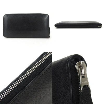 Shop Hermes Hermès Azap Black Leather Wallet  ()