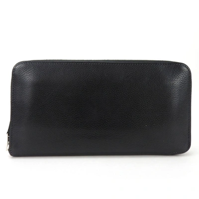 Shop Hermes Hermès Azap Black Leather Wallet  ()