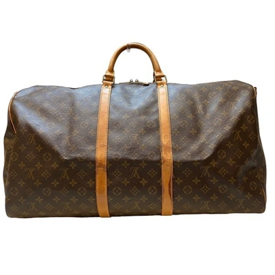 Pre-owned Louis Vuitton Keepall 60 Brown Canvas Travel Bag ()