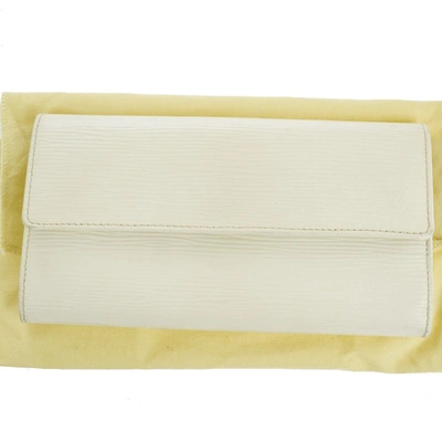 Pre-owned Louis Vuitton White Leather Wallet  ()