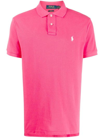 Shop Polo Ralph Lauren Polo With Logo In Pink & Purple