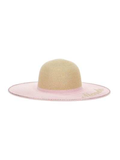 Shop Monnalisa Hat With Chain In Rosa Fairy Tale