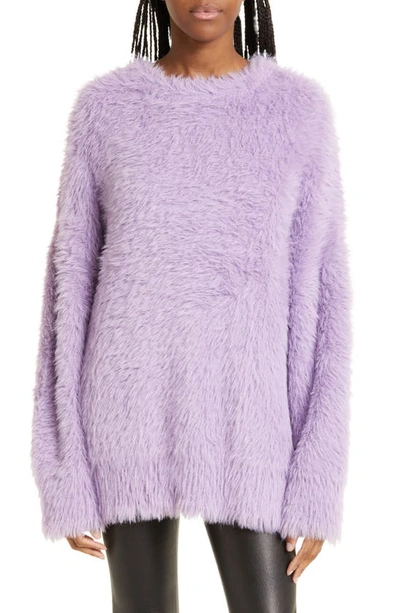 Shop Aknvas Manu Fuzzy Sweater In Amethyst