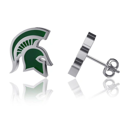Shop Dayna Designs Michigan State Spartans Enamel Post Earrings In Green